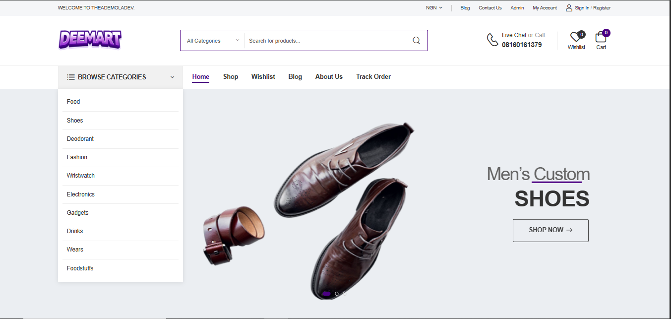 Multipurpose eCommerce Web Application